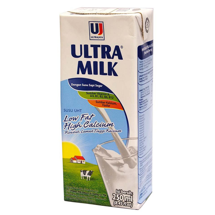 Ultra Milk Susu UHT Low Fat PLAIN 250ml